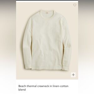 NWT J.Crew Linen-Cotton Blend Beach Thermal Crewneck